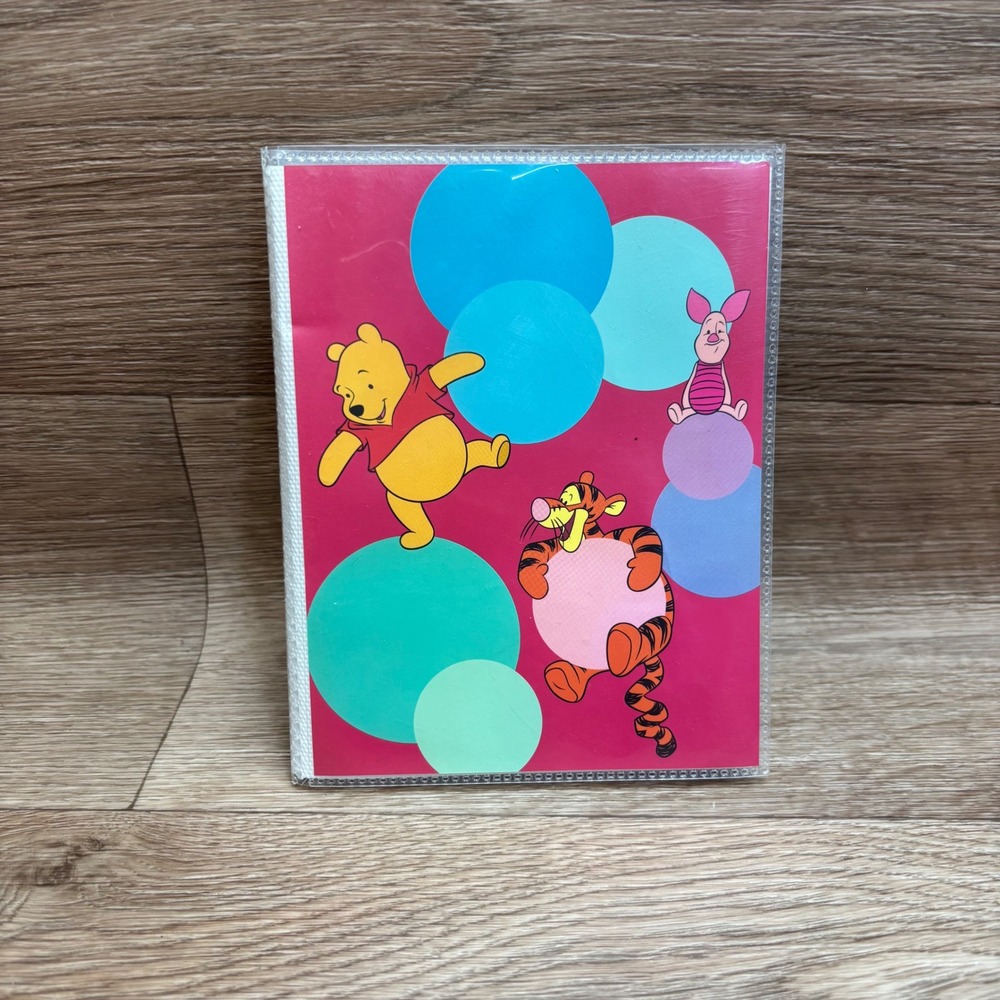 Disney Winnie the Pooh Tigger Eeyore Piglet Pink Polka Dot Small Photo Album